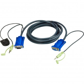 VGA кабель ATEN 2L-5205B CABLE SP15F/AUDIO -- HD15M/AUDIO/SWITCH, 5m